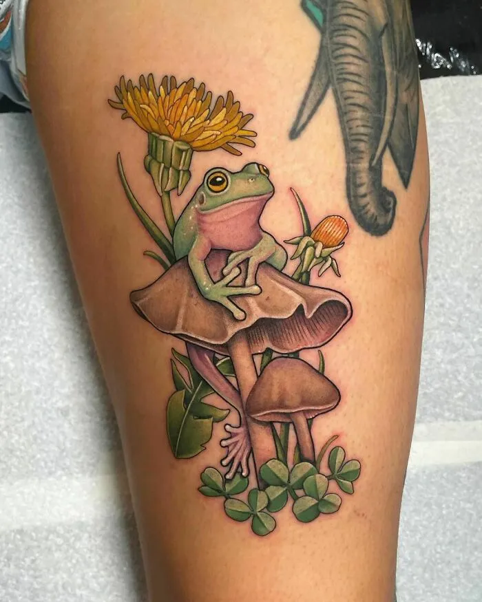 50 Adorable, Creative And Just Awesome Frog Tattoos To Send To Your Favorite Tattoo Artist