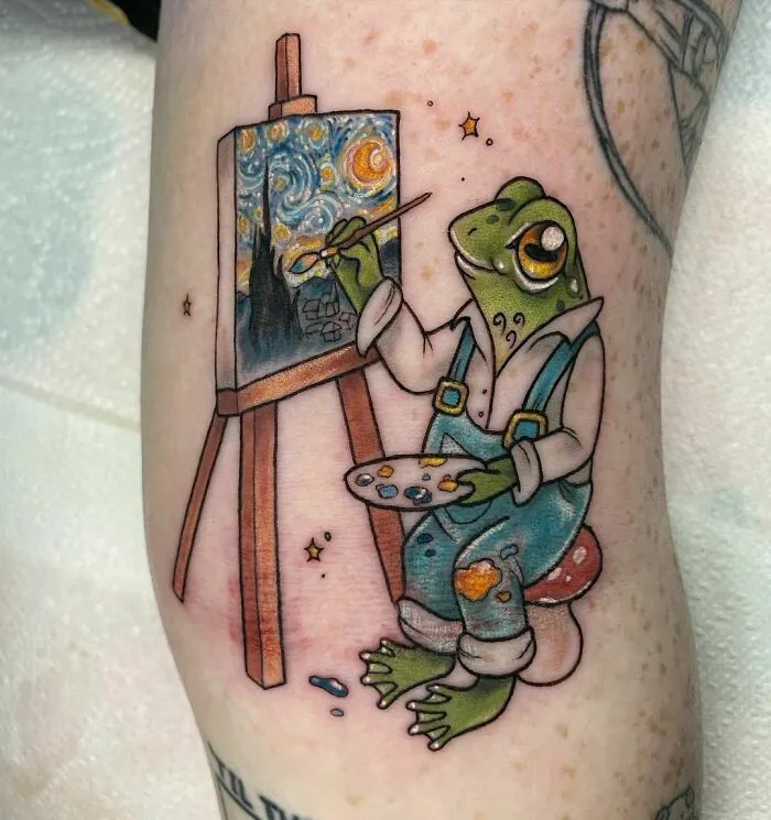 50 Adorable, Creative And Just Awesome Frog Tattoos To Send To Your Favorite Tattoo Artist