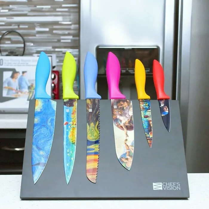 Forget Boring Cutlery, This   <a Style="Display:inline;" Href="Https://Www.amazon.com/Dp/B0886h3fh6?ascsubtag=%5bartid%7c10055.g.29589435%5bsrc%7c%5bch%7c%5blt%7c%5bpid%7c9c42af53-3dca-4f3a-A96f-Da035bc836a6%5baxid%7cc56f19f2-D143-45fc-95dd-A7ac5315680c&linkcode=ll1&tag=bplamb-20&linkid=7978d596d361689b4ca8bc2c65edd6dc&language=en_us&ref_=as_li_ss_tl" Target="_blank"><span Style="Font: Inherit; Color: #d74b1f;"> Chef's Vision Masterpiece Knife Set</Span> Will Make Your Kitchen The Envy Of Every Art-Loving Foodie