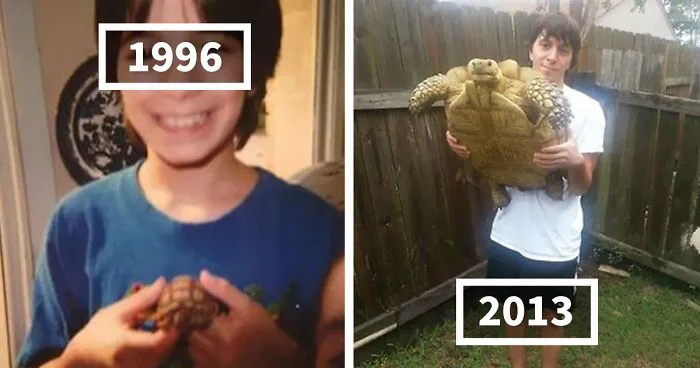 We’re Not Crying, You’re Crying: 50 People Share Adorable Then Vs. Now Pics With Their Pets