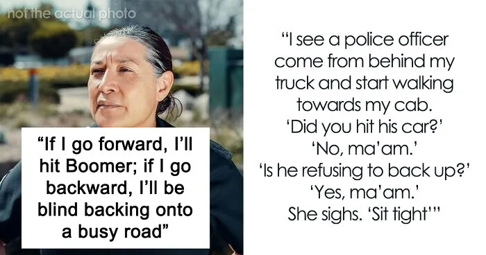 Trucker Refuses To Let Jerk Boomer Have His Way, Waits Patiently As He Screws Himself Up