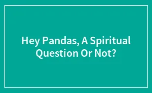 Hey Pandas, A Spiritual Question Or Not? (Closed)