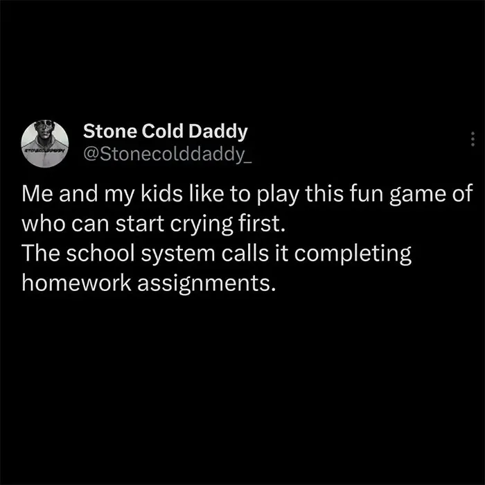 Turning Homework into the Ultimate Crying Competition