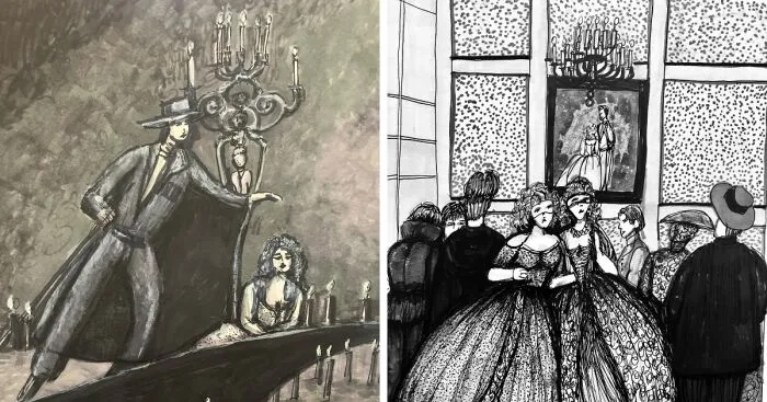 I Made Illustrations For The Phantom Of The Opera Book (29 Pics)