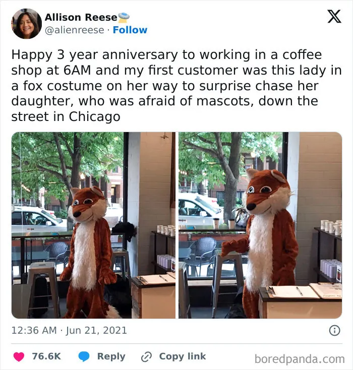This Lady Had Flown In From Out Of Town To Surprise Her Kid By Chasing Her Down The Street In Her Nightmare Situation Before Work. Best Open I Ever Had