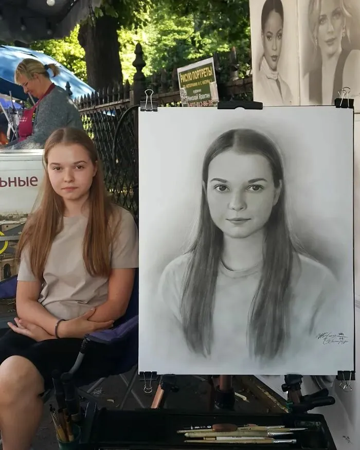This Street Artist Draws Realistic Portraits That Take Only One Hour To Finish (24 New Pics)
