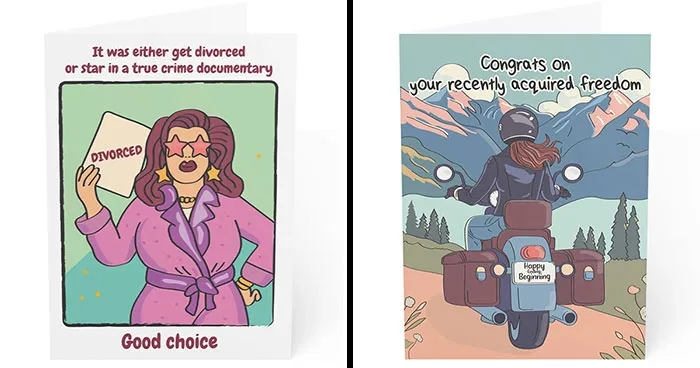 I Create Divorce Greeting Cards, And Here Are My 20 Best Designs