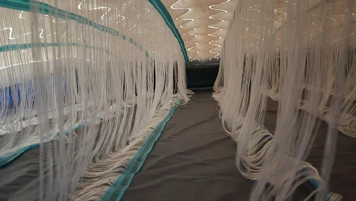 Interior de un colchón de aire