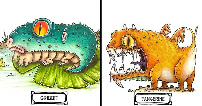 My 9-Year-Old Wanted To Share His Monster Art With The World, So We Launched A Creative Kickstarter Together (14 Pics)