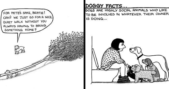 Off The Leash: 40 Relatable Comics About The Reality Of Owning A Dog (New Pics)
