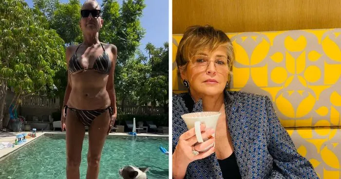Sharon Stone's Skimpy Bikini Pool Workout For Nobody 2 Stuns Fans, Bob Odenkirk Says "Can't Wait"