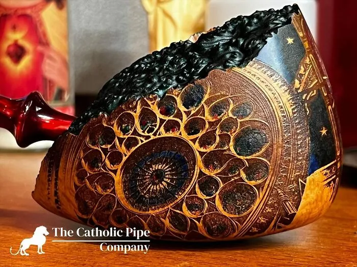 This Nebraskan Artist Crafts Incredible Pipes Featuring Saints, Angels, And Sacred Symbols (29 Pics)