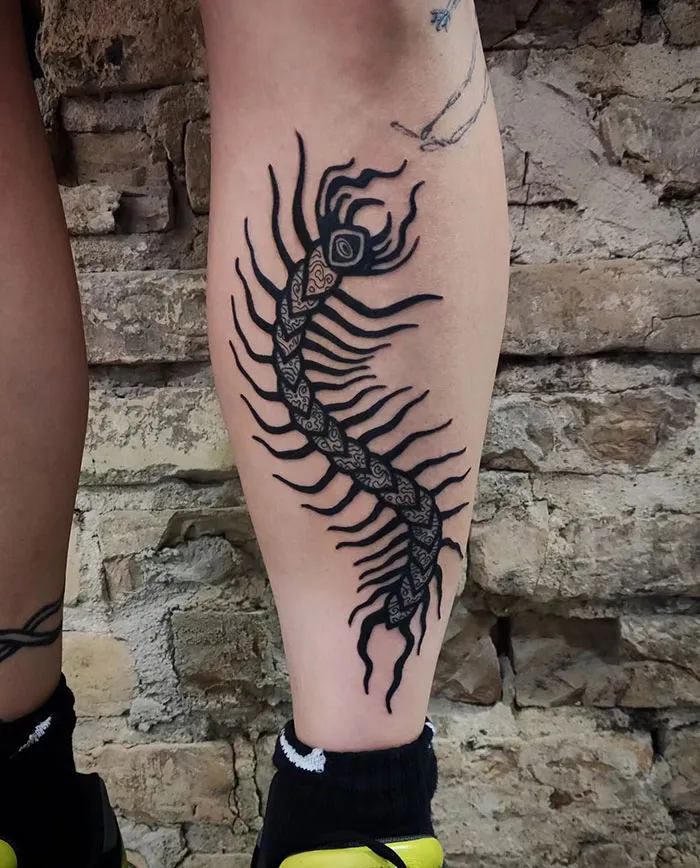 Bold Centipede Leg Tattoo