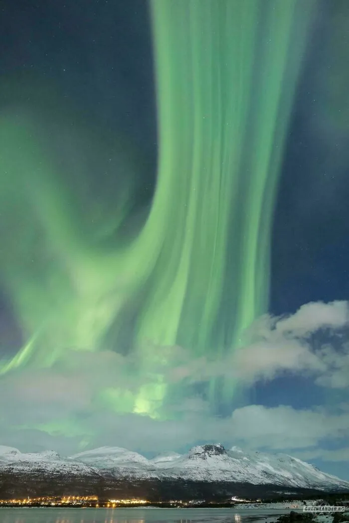 Esta aurora boreal sobre Noruega