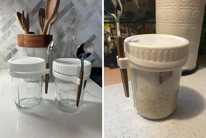 Breakfast So Easy, You Can Practically Make It In Your Sleep! These   <a Style="Display:inline;" Href="Https://Www.amazon.com/Dp/B0blbl2r6r?asc_item-ID=amzn1.ideas.1ceeq7ey9jrin&th=1&linkcode=ll1&tag=bpdog-20&linkid=7d548a0d8674cdab377c4b239961cb03&language=en_us&ref_=as_li_ss_tl" Target="_blank"><span Style="Font: Inherit; Color: #d74b1f;"> Overnight Oats Jars</Span> Come With A Lid And Spoon, So You Can Grab And Go