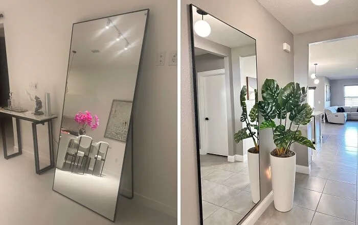 This Massive <a Style="Display:inline;" Href="Https://Www.amazon.com/Koonmi-Wall-Mounted-Hanging-Leaning-Bedroom/Dp/B0bgy3l1rd?th=1&linkcode=ll1&tag=bpostrich-20&linkid=414066d6bca4c3fdfca6620043583d5f&language=en_us&ref_=as_li_ss_tl" Target="_blank"><span Style="Font: Inherit; Color: #d74b1f;"> Full Length Mirror</Span> Instantly Enlarges Any Room, Making Your Space Lighter, Brighter, And O So Chic
