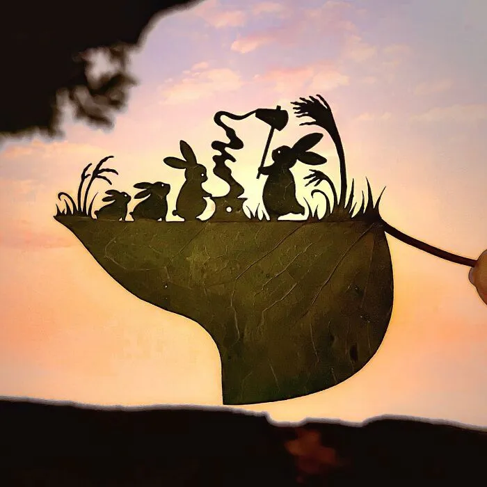 Artist Makes Cutout Art From Leaves, Here Are His 80 Recent Works
