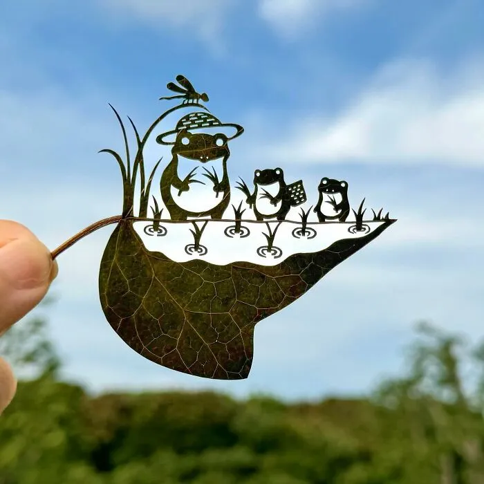 Artist Makes Cutout Art From Leaves, Here Are His 80 Recent Works