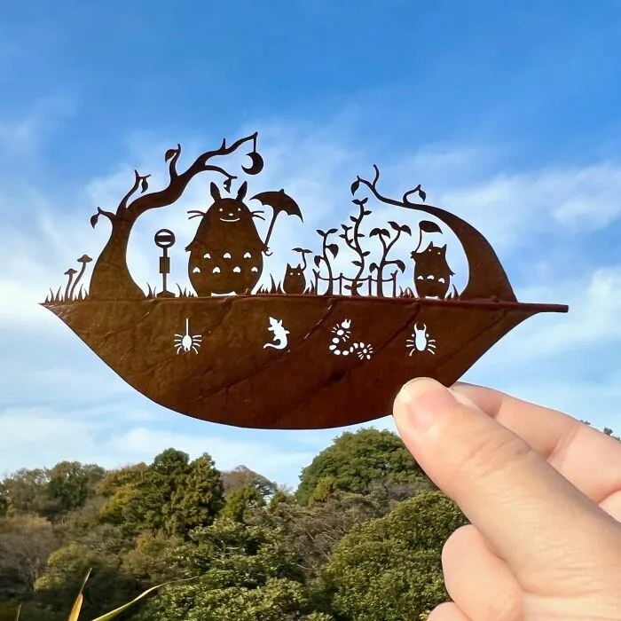 Artist Makes Cutout Art From Leaves, Here Are His 80 Recent Works