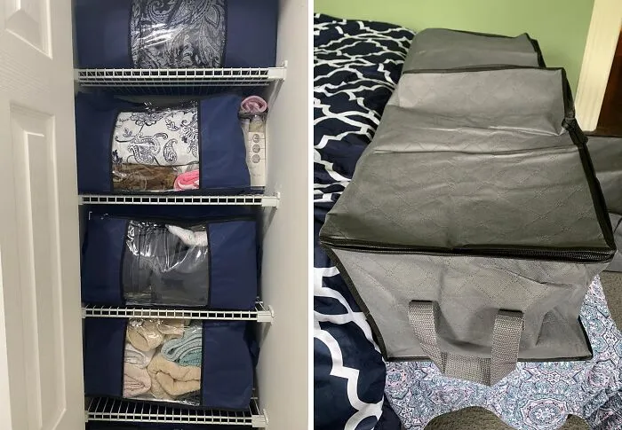 Out Of Sight, Out Of Mind (And Out Of The Way)! These   <a Style="Display:inline;" Href="Https://Www.amazon.com/Fab-Totes-Containers-Organizing-Organization/Dp/B092zdhjmn?pf_rd_p=53d84f87-8073-4df1-9740-1bf3fa798149&pf_rd_r=73rxjyfejsxesr31xqs0&sbo=rzvfv%2f%2fhxdf%2bo5021pansa%3d%3d&th=1&linkcode=ll1&tag=bpferret-20&linkid=f27a21d50f7ceabf954a35b5d0952b13&language=en_us&ref_=as_li_ss_tl" Target="_blank"><span Style="Font: Inherit; Color: #d74b1f;"> Foldable Storage Containers</Span> Are Perfect For Stashing Away Seasonal Clothes, Extra Bedding, And Those Embarrassing Childhood Photos You Don't Want Anyone To See