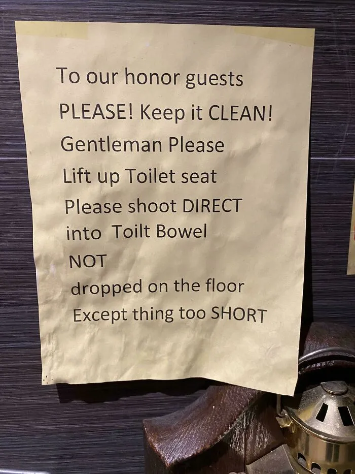 Toilet Instructions At This Chinese Restaurant 😂