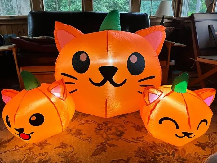 Feline Frights Ahead! The   <a Style="Display:inline;" Href="Https://Www.amazon.com/Comin-Halloween-Inflatable-Pumpkin-Decoration/Dp/B0b1pp7snw?ie=utf8&linkcode=ll1&tag=bpcorgi-20&linkid=0cd89b5559f3ca572b827454c113f57c&language=en_us&ref_=as_li_ss_tl" Target="_blank"><span Style="Font: Inherit; Color: #d74b1f;"> Inflatable Pumpkin Cats </Span> Are A Whimsical And Wicked Delight For Your Halloween Yard