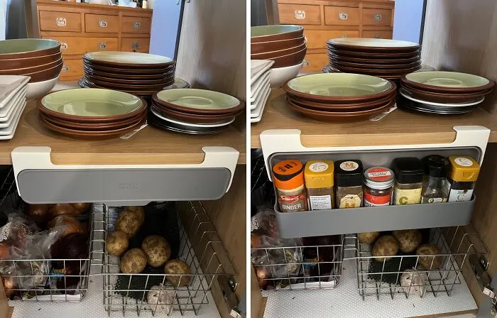 Space-Saving Sorcery! This Ingenious   <a Style="Display:inline;" Href="Https://Www.amazon.com/Dp/B07r4p8jt6?asc_item-ID=amzn1.ideas.1zbucr8ysghpa&th=1&linkcode=ll1&tag=bpdove-20&linkid=e75fd9e181a3b8568911803591596336&language=en_us&ref_=as_li_ss_tl" Target="_blank"><span Style="Font: Inherit; Color: #d74b1f;"> Spice Rack Organizer </Span> Is Like A Magical Fold-Out Friend - It's There When You Need It, And Disappears When You Don't