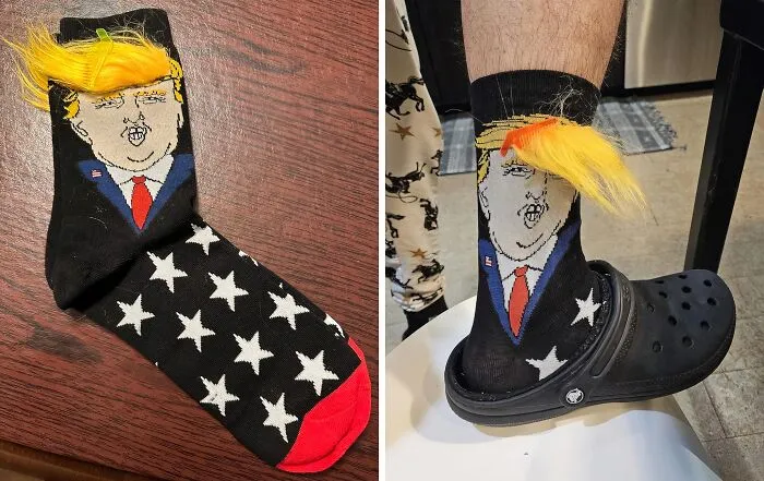 Make Your Feet Great Again With These Hilariously Coiffed   <a Style="Display:inline;" Href="Https://Www.amazon.com/Trump-Hair-Socks-President-One_size/Dp/B081rl15yn?crid=1dsg8ld6sf7h1&dib=eyj2ijoimsj9.qzyrclfbjwuwb0jl0nkpri-Qua8-Mijmu2unenqlh0rhbsfu34yq9o52tzvrai_vti5x1qb7gxdjk8i6wdit764s8rhgj5gxzgmgwls29rtousoglkcmzydvitssc5uk97roc8jjmfca0jsyqglrl2phcg4tr9hwqxwjx26s60umrp39_mj3kbyapoo6rqg7_zhmu_e_rqo5wpldptmheofj2mgpq0c64_pqpzoe90q6tulg4a9yjrqoifdsuqsoakscoxmyyvfldzm-Up_ypyf6ngwm82w5arv60n0hd8g.g21qlailhsgpmdf3lbccuroc1vd8u1bguwddj8rstsq&dib_tag=se&keywords=trump+funny+socks&qid=1729056884&sprefix=trumph+fun+socks%2caps%2c234&sr=8-4&linkcode=ll1&tag=bppony-20&linkid=3eb198c3a74646b4b76fdd7c8e79249d&language=en_us&ref_=as_li_ss_tl" Target="_blank"><span Style="Font: Inherit; Color: #d74b1f;"> Trump Socks With Combable Hair </Span>
