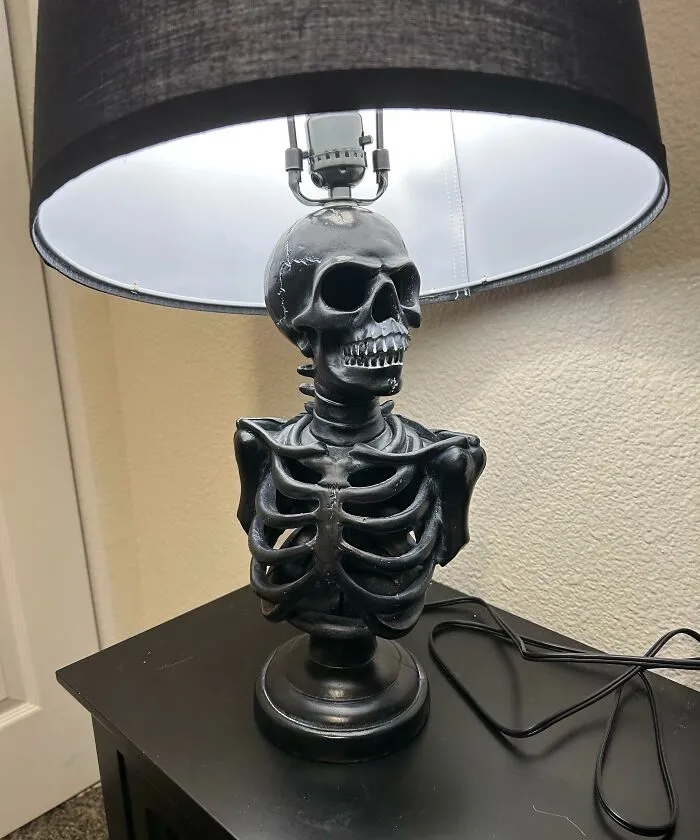 Made This Lamp Today Out Of A Halloween Bust From Walmart