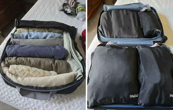 "Roll your clothes, don’t fold them." - <span Style="Font:inherit;color:#808080"> _AskMyMom_</Span>