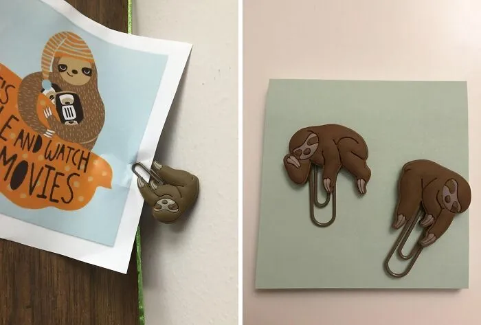 Hang Loose And Keep Your Papers In Order With The Slow-And-Steady Charm Of   <a Style="Display:inline;" Href="Https://Www.amazon.com/Fred-Sloths-Vine-Picture-Hangers/Dp/B00ul6pqfw?&linkcode=ll1&tag=bpoctopus-20&linkid=269be51e0dc0504e57e75f2d609bc583&language=en_us&ref_=as_li_ss_tl" Target="_blank"><span Style="Font: Inherit; Color: #d74b1f;"> Sloth Paper Clips </Span>