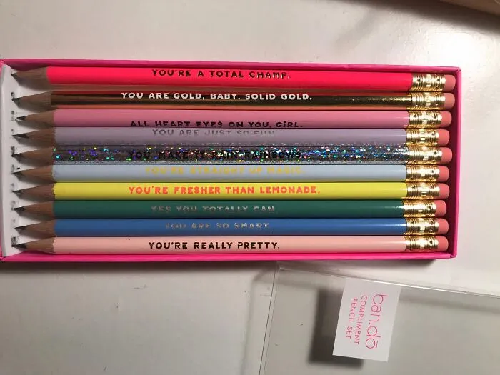 Write Yourself A Love Letter And Sharpen Your Self-Esteem With The Uplifting Lead Of   <a Style="Display:inline;" Href="Https://Www.amazon.com/Ban-Do-Womens-Graphite-Pencil-Compliments/Dp/B01hwvlmqa?crid=1av5adlxginaa&dib=eyj2ijoimsj9.fjs-Csexdoytqqqv_wcczctvkbjkqjngbunhntiytkzw4cmvo3kguah8qivv45mj_p36ra2uhp-Agcni32kvzh1vgqaawe0xqdcvjamntow.d3vpndwjtjqla1s1xpyqplvxw7w8gozfkq9c4kifup8&dib_tag=se&keywords=novelty+funny+pencil&qid=1729597613&s=office-Products&sprefix=novelty+funny+penci%2coffice-Products%2c165&sr=1-34&linkcode=ll1&tag=bpoctopus-20&linkid=4050abc109b762ff33493874745553a5&language=en_us&ref_=as_li_ss_tl" Target="_blank"><span Style="Font: Inherit; Color: #d74b1f;"> Pencils With Compliments </Span>