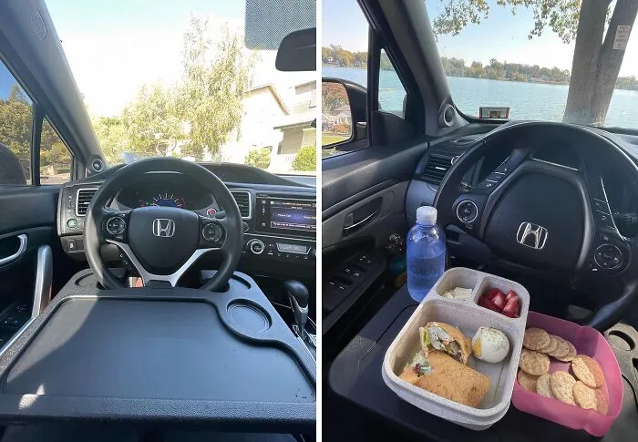 Turn Your Steering Wheel Into A Convenient Cockpit Console With The   <a Style="Display:inline;" Href="Https://Www.amazon.com/Dp/B07mg12qmx?ascsubtag=7509069%2c7%2c37%2cd%2c0%2c0%2c0%2c900%3a2%3b974%3a2%3b1125%3a3%2c35363003%2c0%2c0&ie=utf8%252cgoogle%2cgoogle&th=1&linkcode=ll1&tag=bpdeer-20&linkid=4d5db66bf951c616971e1bd83c295d5d&language=en_us&ref_=as_li_ss_tl" Target="_blank"><span Style="Font: Inherit; Color: #d74b1f;"> Steering Wheel Tray</Span>, A Clever Cradle That Holds Your Snacks, Phone, And Other Essentials Within Easy Reach, So You Can Focus On The Road Ahead