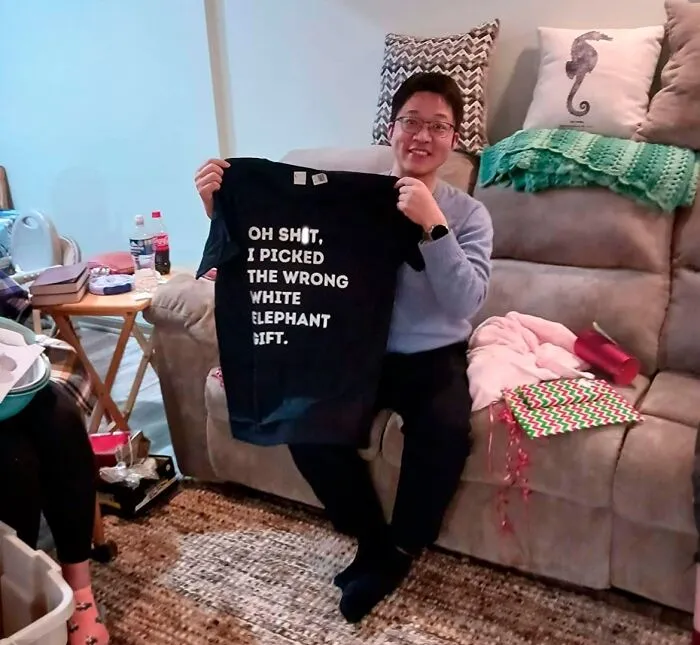Wear Your White Elephant Shame On Your Sleeve (Literally) With This Hilarious <a Style="Display:inline;" Href="Https://Www.amazon.com/Funny-White-Elephant-Gifts-Adults/Dp/B07krcgwhr?crid=2coiidqtwqluf&dib=eyj2ijoimsj9.slu3nac_8v1yody5kbi37yl44ramj9k5dlfvvjvon2xzuf6-Wl0naeddqiu9w5a-X4kxy1oybr0tonbzygsz_2dhk_axh5aanydvfmnengsqdffzo4zmevwmg7pfm4j54q_tkplzjqlaknxiwriucmfrucfvngzedovpphslynh3mq9risiz6eorgtdmhf8ajhlp0yj2qykkynud6wqt2vohz2vr9tzkfc9xrv8fvbwew9ywyprjhzziffxlecio9wnkpuc9wf0gp6kajt2u_o0fiov2mxsujeomsgjg6sk.p92wixrflahphujw8dyqn6rboye3gdq07ckt5crx_a0&dib_tag=se&keywords=white%2belephant%2bgag%2bgifts&qid=1729670742&sprefix=white%2belephant%2bgag%2caps%2c229&sr=8-73&customid=b0752xjynl&customizationtoken=mc_assembly_1%23b0752xjynl&th=1&linkcode=ll1&tag=bpgoat-20&linkid=d24915e0d52cf5a231fb85bd7cd00087&language=en_us&ref_=as_li_ss_tl" Target="_blank"><span Style="Font: Inherit; Color: #d74b1f;"> Funny T-Shirt</Span> That Confesses Your Gift-Choosing Fail To The World
