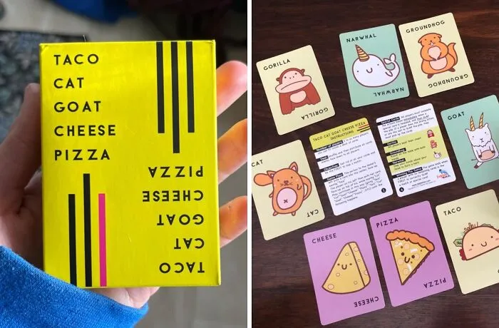 Get Ready For A Deliciously Absurd Game Night With The <a Style="Display:inline;" Href="Https://Www.amazon.com/Taco-Cat-Goat-Cheese-Pizza/Dp/B077z1r28p?ie=utf8&linkcode=ll1&tag=bpmouse-20&linkid=f87aa95d383c259964ca50de5712fef8&language=en_us&ref_=as_li_ss_tl" Target="_blank"><span Style="Font: Inherit; Color: #d74b1f;"> Taco Cat Goat Cheese Pizza </Span> Card Game