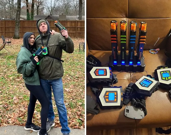 Blast Off The Turkey Day Boredom With The <a Style="Display:inline;" Href="Https://Www.amazon.com/Dp/B082xjrtmg?ascsubtag=7557808%2c27%2c42%2cd%2c0%2c0%2c0%2c900%3a2%3b974%3a1%3b1125%3a2%3b1338%3a1%3b1352%3a1%2c38931368%2c0%2c0%2cgoogle&btn_ref=srctok-A1de55f00f019ecb&linkcode=ll1&tag=bpoctopus-20&linkid=850dccedaa2eb51b8c6504ecb2bb1823&language=en_us&ref_=as_li_ss_tl" Target="_blank"><span Style="Font: Inherit; Color: #d74b1f;"> Rechargeable Laser Tag</Span>, A High-Energy Game For Kids To Play And Burn Off Holiday Energy