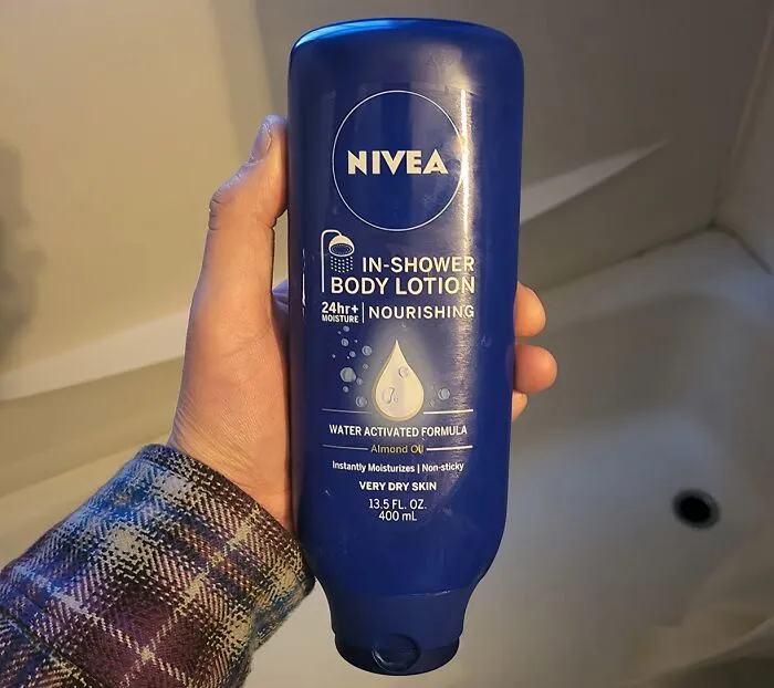 "Nivea in shower body lotion that you rinse off is my game changer" - <span Style="Font:inherit;color:#808080"> Regular-Law1057</Span>