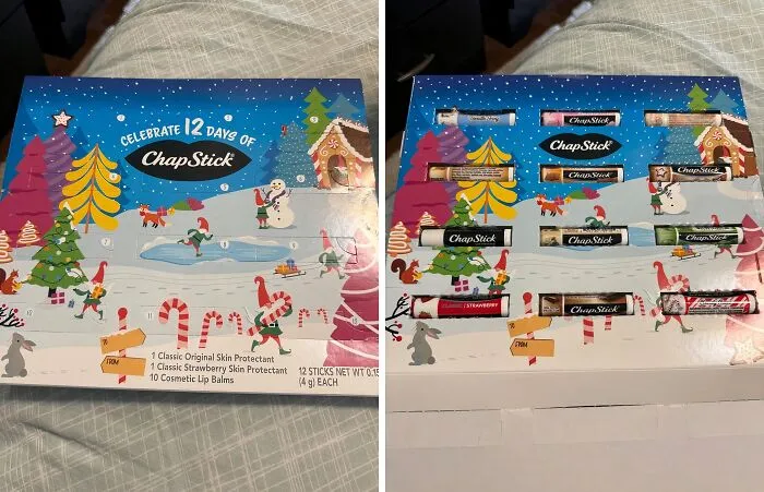 Keep The Holiday Kiss-Happiness Going With The <a Style="Display:inline;" Href="Https://Www.amazon.com/Chapstick-Days-Holiday-Advent-Calendar/Dp/B0cdh5v3gx?crid=86ffzu3482e7&dib=eyj2ijoimsj9.ua-Ppt12unenjux76urguopzckkn0yo6t5gxfrtkys_w20fhspy7dlrjfssfll-Qquqf0c7xr5n8fve6ipsmtpj9btdxuvgvd9dicetjzutl3lefnpf_at6zaxwznze9ypi-Yjgdbefjbtfofjcy2oj5mdovxeqnzx5unbjirprz_suuxnrm0zjiwdssfhz4kax1rkopnqhk3o12ocwrtxcf6wie315vwsdifhxa8pglisvc8epcuuozk1qanmxvjz1eq0rlfbc9ze35oaft341mmgdtq_kf-X0rgcma5_w.0jhmu5fcbj-Gtmdl8fou4bytuyo0bra-Cbgkigc-Rfc&dib_tag=se&keywords=advent%2bcalendar%2b2024&qid=1729680067&rdc=1&sprefix=advent%2bcalendar%2b2024%2caps%2c217&sr=8-26&th=1&linkcode=ll1&tag=bpiguana-20&linkid=792e6113751819597e71c98030437560&language=en_us&ref_=as_li_ss_tl" Target="_blank"><span Style="Font: Inherit; Color: #d74b1f;"> Chapstick 12 Days Of Holiday Advent Calendar Lip Balm Gift Set</Span>