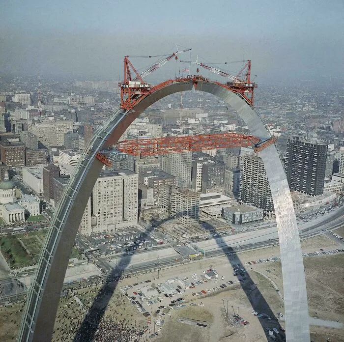 Construction On The Gateway Arch, 1965