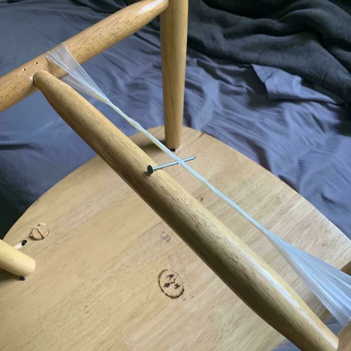 Glue Hoding Together This Old Chairs Legs Gave Out