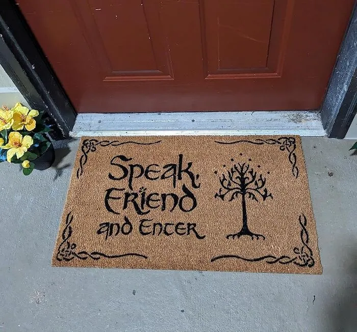 Welcome Friends And Fellow Adventurers To Your Humble Abode With The <a Style="Display:inline;"Href="Https://Www.amazon.com/Speak-Friend-Doormat-Merchandise-Welcome/Dp/B0bvl76sl3?ie=utf8&linkcode=ll1&tag=bppear-20&linkid=8f18128cde99599d88c5836d812f7013&language=en_us&ref_=as_li_ss_tl" Target="_blank"><span Style="Font: Inherit; Color: #d74b1f;"> Speak Friend And Enter Doormat</Span>