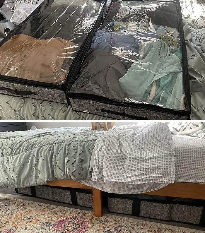 Store Out-Of-Season Clutter Out Of Sight With The <a Style="Display:inline;" Href="Https://Www.amazon.com/Onlyeasy-Organizer-Container-Comforters-Herringbone/Dp/B07zcw9s5p?ie=utf8&linkcode=ll1&tag=bpfig-20&linkid=8cb423af2fa0edabab87e8326c382ae5&language=en_us&ref_=as_li_ss_tl" Target="_blank"><span Style="Font: Inherit; Color: #d74b1f;"> Large Underbed Storage Bags</Span>