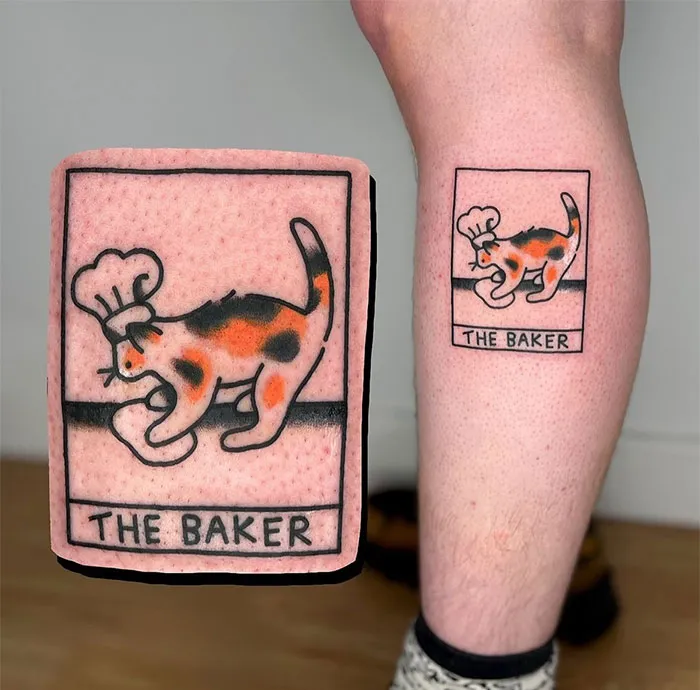 Calico Chef Cat Tattoo