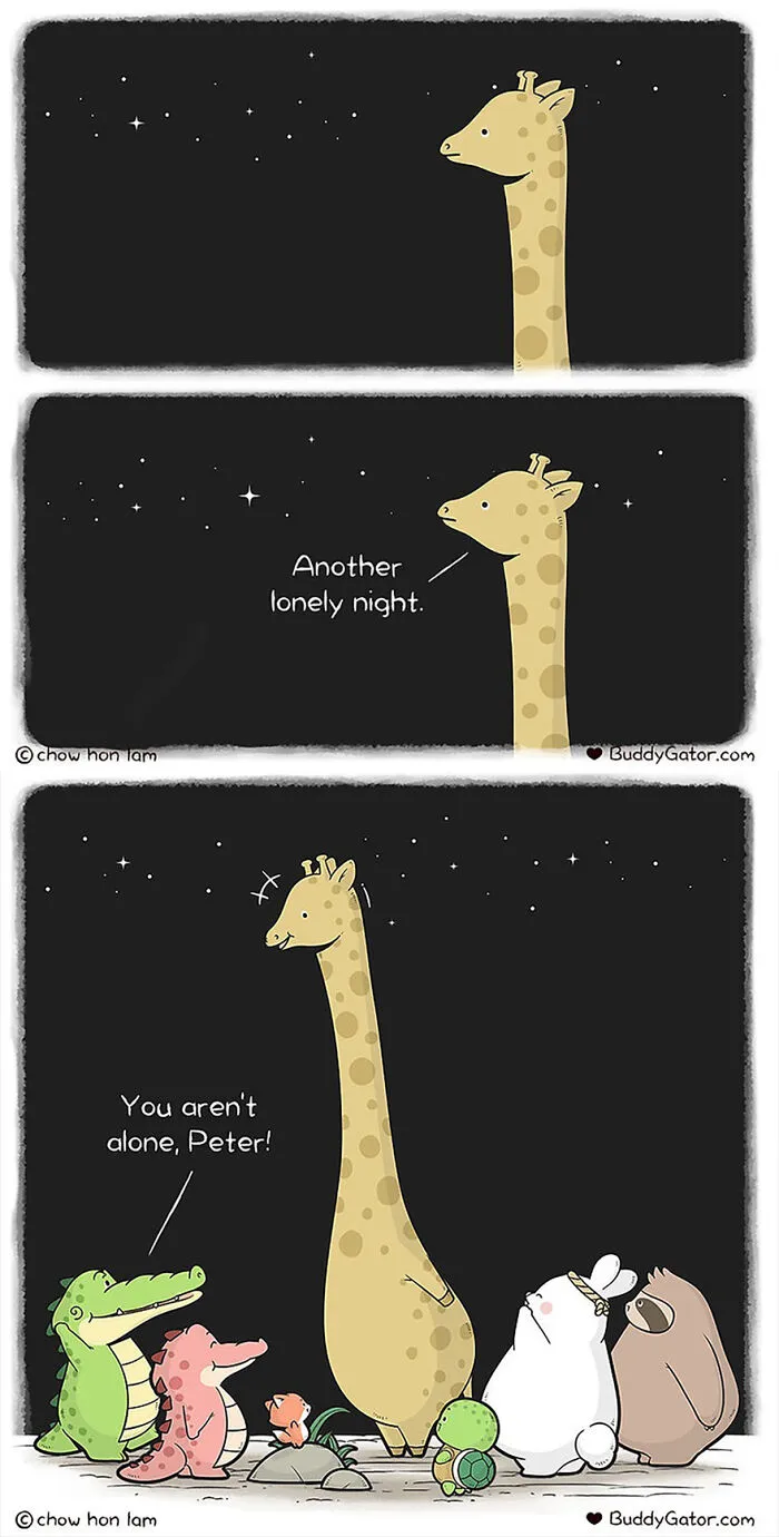 30 Uplifting Comics About Buddy Gator, The Caring Alligator, By Chow Hon Lam (New Pics)