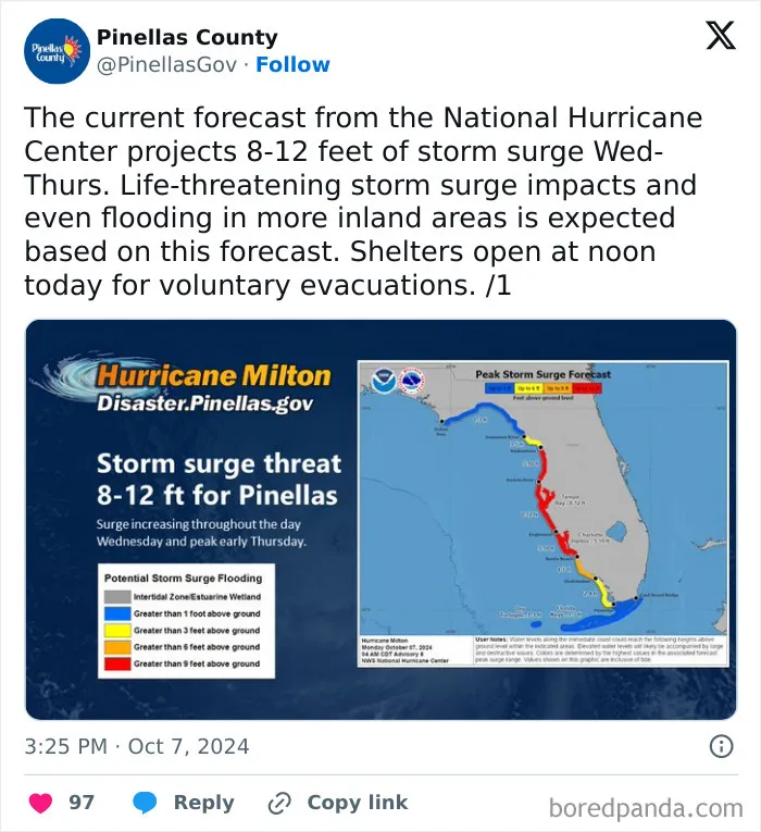 “Hurricane Milton Will Go Down In History”: 23 Posts Showing How Frightening This Hurricane Is