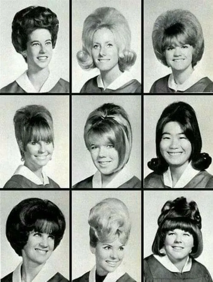 50 Peinados femeninos de la década de los 60 que van de lo increíble a lo estrambótico