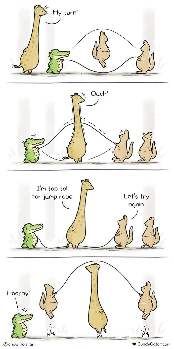 30 Uplifting Comics About Buddy Gator, The Caring Alligator, By Chow Hon Lam (New Pics)