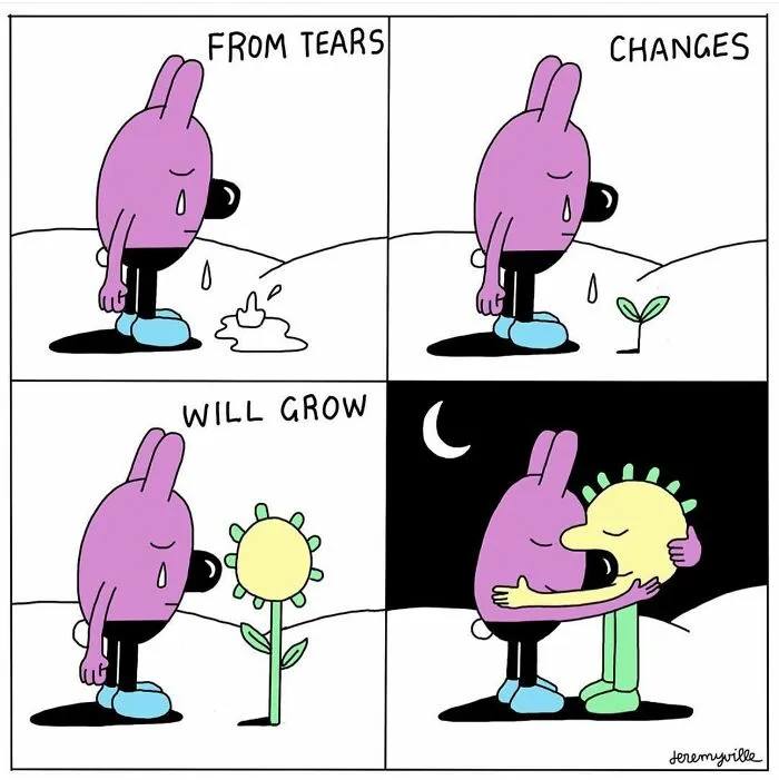 Artist Creates 30 Poetic Cartoons Offering Comfort To Those Who May Be Navigating Challenging Times (New Pics)