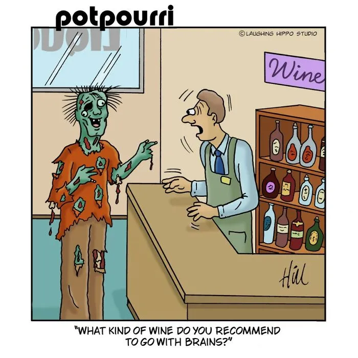 Spooktacular Humor: 30 One-Panel Comics From Laughing Hippo Studio