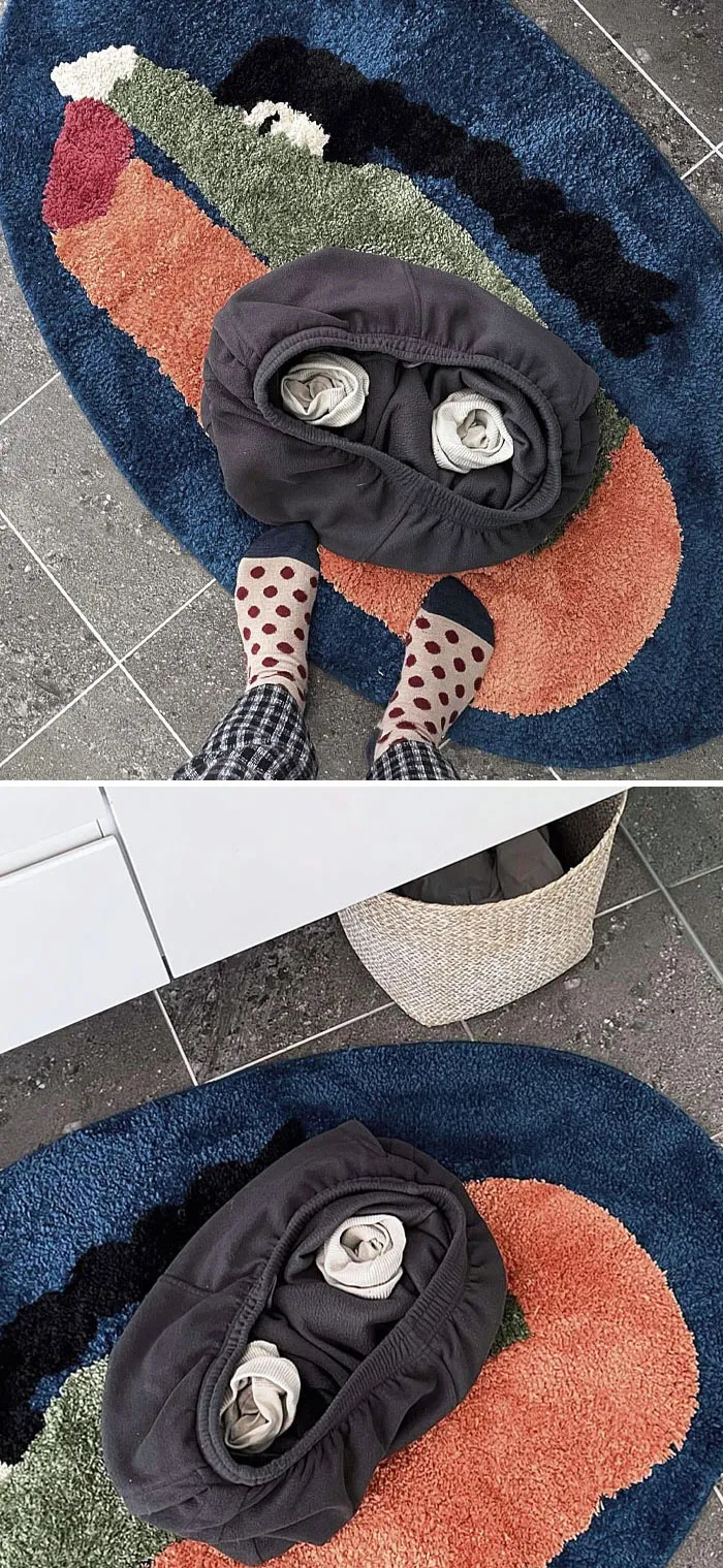 My Boyfriend's Dirty Clothes And Basket Are Just 10 Centimeters Away
